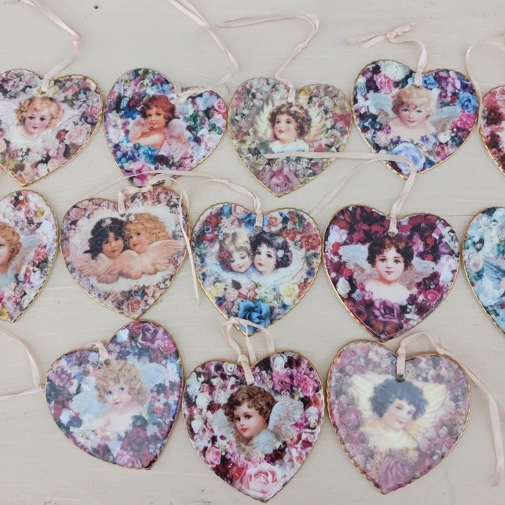 Bradford Editions Heavenly Hearts Angel Ornament Collection 13pc‎ Set Multicolor